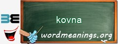 WordMeaning blackboard for kovna
